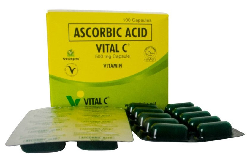 Vital C 500mg Capsule ( BUY 1 Box Plus 20pcs. SAVE @P102.00 )