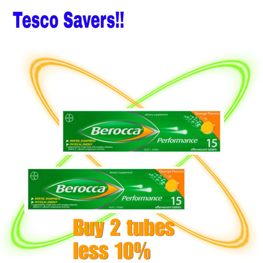 Berocca w/ Zinc 15'  2 Tubes, Less 10%