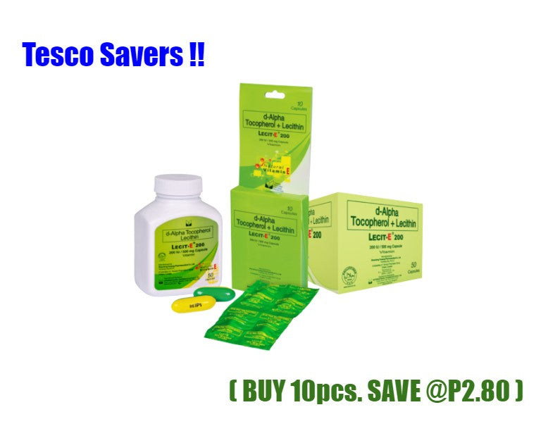 Lecit-E 200 Vitamin Capsule ( BUY 10pcs. SAVE @P2.80 )