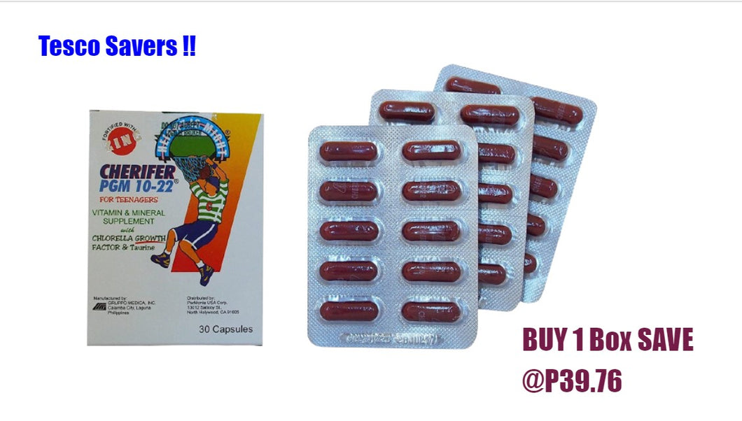 Cherifer PGM W/Zinc Capsule ( BUY 1Box SAVE @P39.76 )